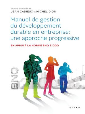 cover image of Manuel de gestion du développement durable en entreprise